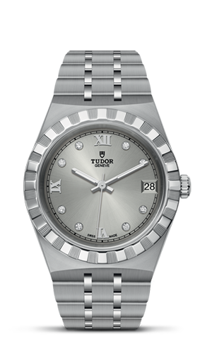 TUDOR帝舵皇家系列帝舵皇家系列磨光及磨砂钢表壳，直径34毫米 - M28400-0002 at Cortina Watch Singapore