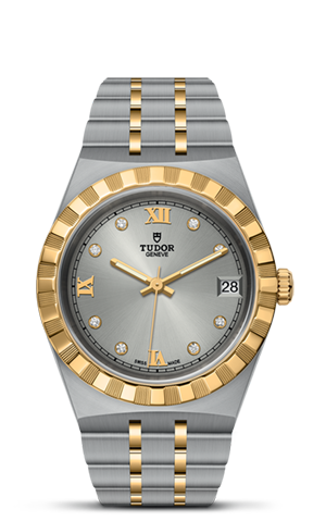 TUDOR帝舵皇家系列帝舵皇家系列磨光及磨砂钢表壳，直径34毫米 - M28403-0002 at Cortina Watch Singapore