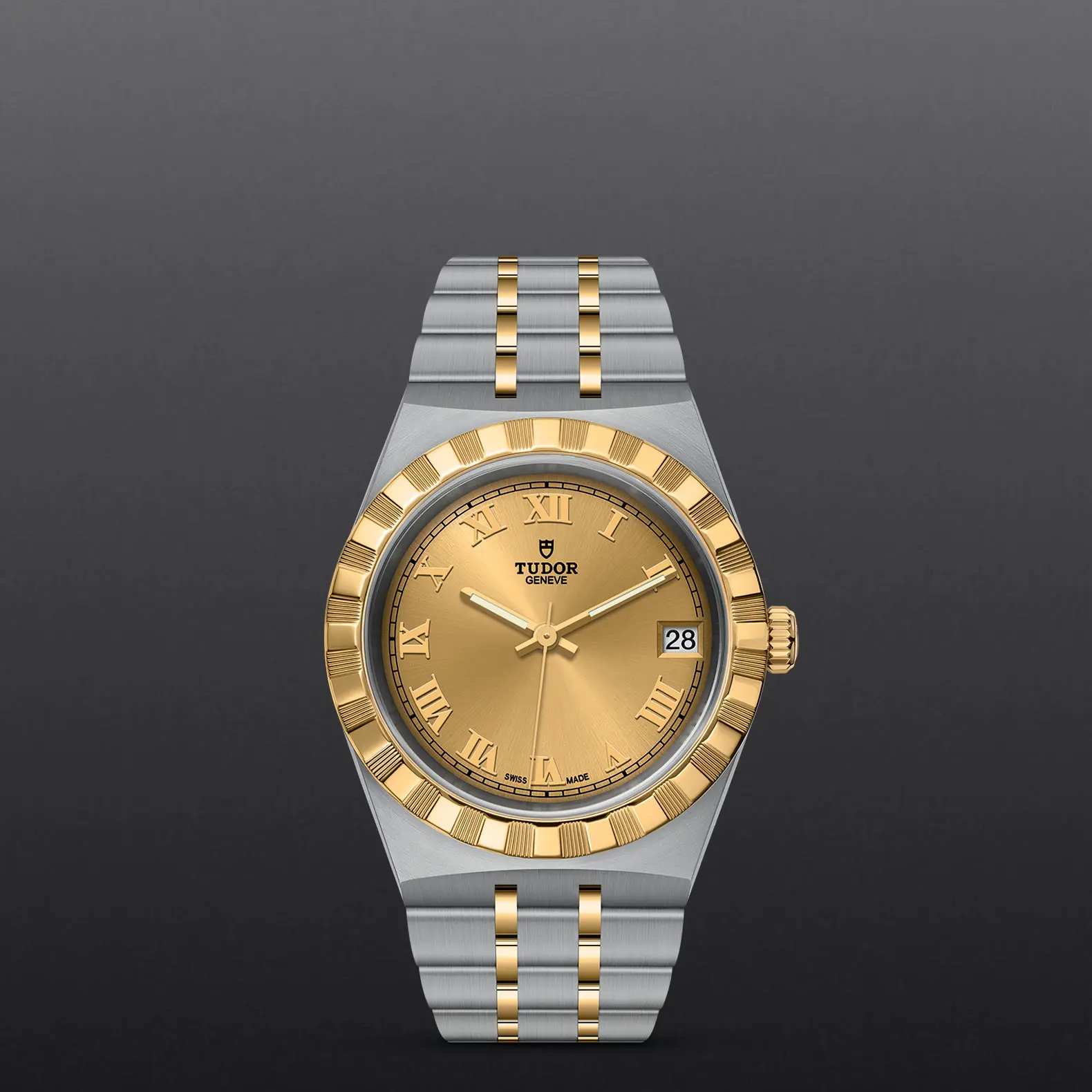 TUDOR帝舵皇家系列帝舵皇家系列磨光及磨砂钢表壳，直径34毫米 - M28403-0004 at Cortina Watch Singapore