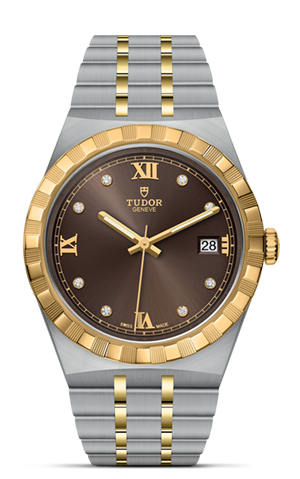 TUDOR帝舵皇家系列帝舵皇家系列磨光及磨砂钢表壳，直径38毫米 - M28503-0008 at Cortina Watch Singapore