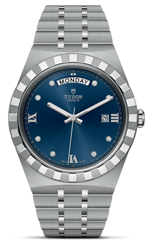 TUDOR帝舵皇家系列帝舵皇家系列磨光及磨砂钢表壳，直径41毫米 - M28600-0006 at Cortina Watch Singapore