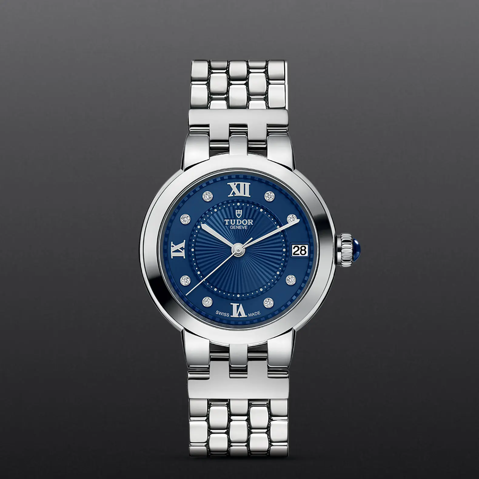 TUDOR玫瑰系列玫瑰系列磨光钢表壳，直径34毫米 - M35800-0010 at Cortina Watch Singapore