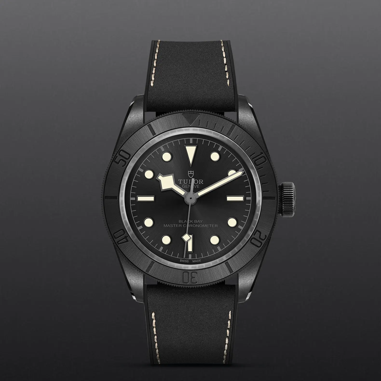 TUDORBlack Bay CeramicBlack Bay41mm matt black ceramic case with micro-blasted finish and monobloc middle case Open case back in black-PVD-treated 316L steel with sapphire crystal - M79210CNU-0001 at Cortina Watch Singapore