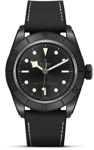TUDOR碧湾陶瓷型碧湾微珠喷砂哑光黑色陶瓷表壳，一体成型中层表壳，直径41毫米 
 黑色PVD 316L钢配透明蓝水晶镜面底盖 - M79210CNU-0001 at Cortina Watch Singapore