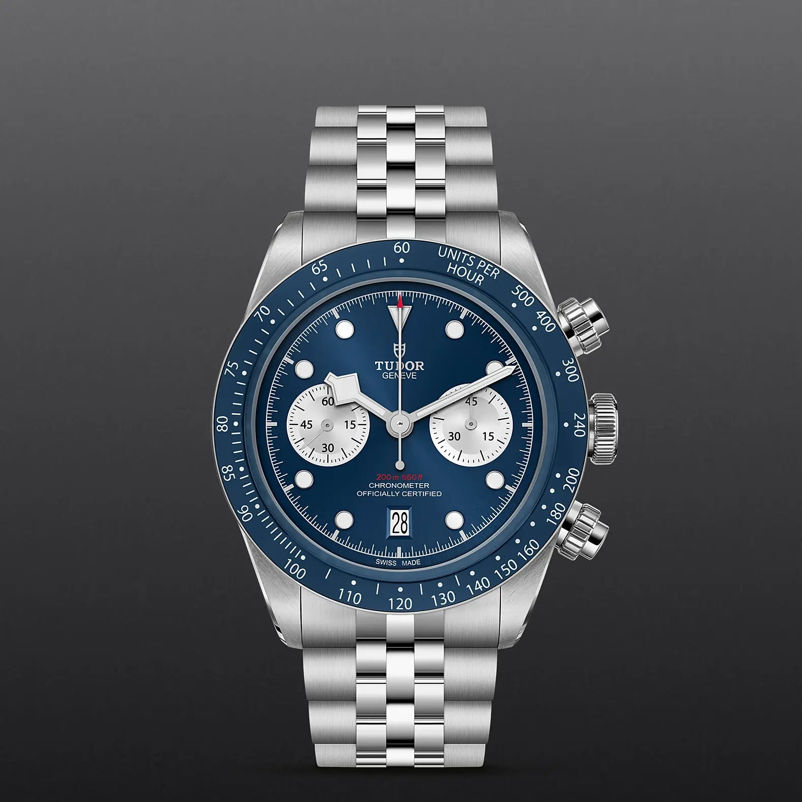 TUDORBlack Bay Chrono Blue Boutique EditionBlack Bay Chrono41mm 316L stainless steel case with polished and satin-brushed finishes - M79360B-0002 at Cortina Watch Singapore