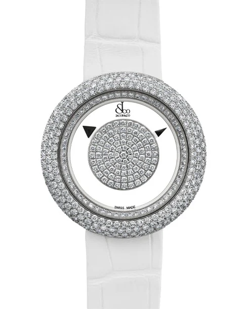 Brilliant Mystery Pave Diamonds White Gold 38mm - Cortina Watch Singapore