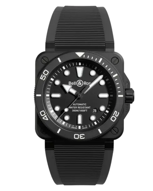 BR 03 Diver Black Matte Ceramic - Cortina Watch Singapore