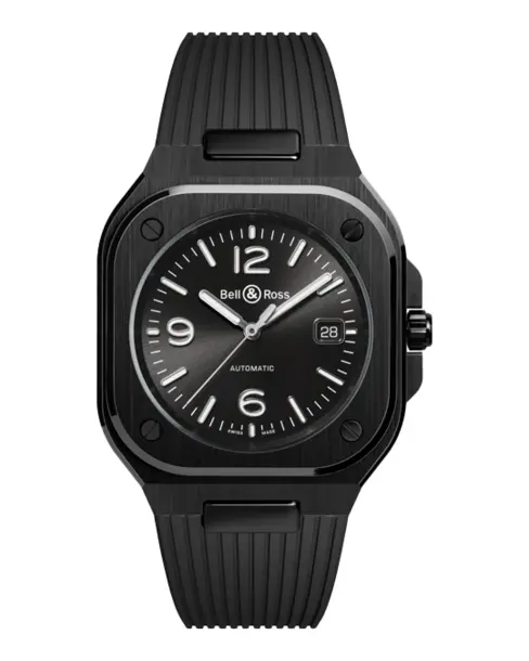BR 05 Black Ceramic (Rubber Strap) - Cortina Watch Singapore