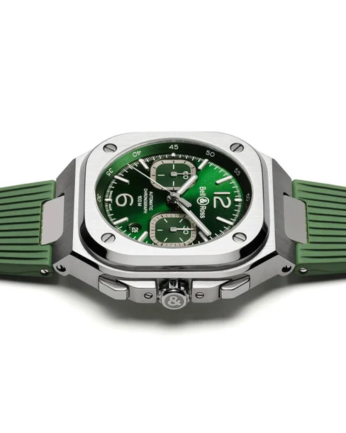 BR 05 Chrono Green Steel - Cortina Watch Singapore