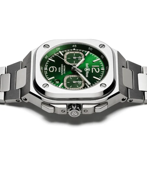 BR 05 Chrono Green Steel - Cortina Watch Singapore