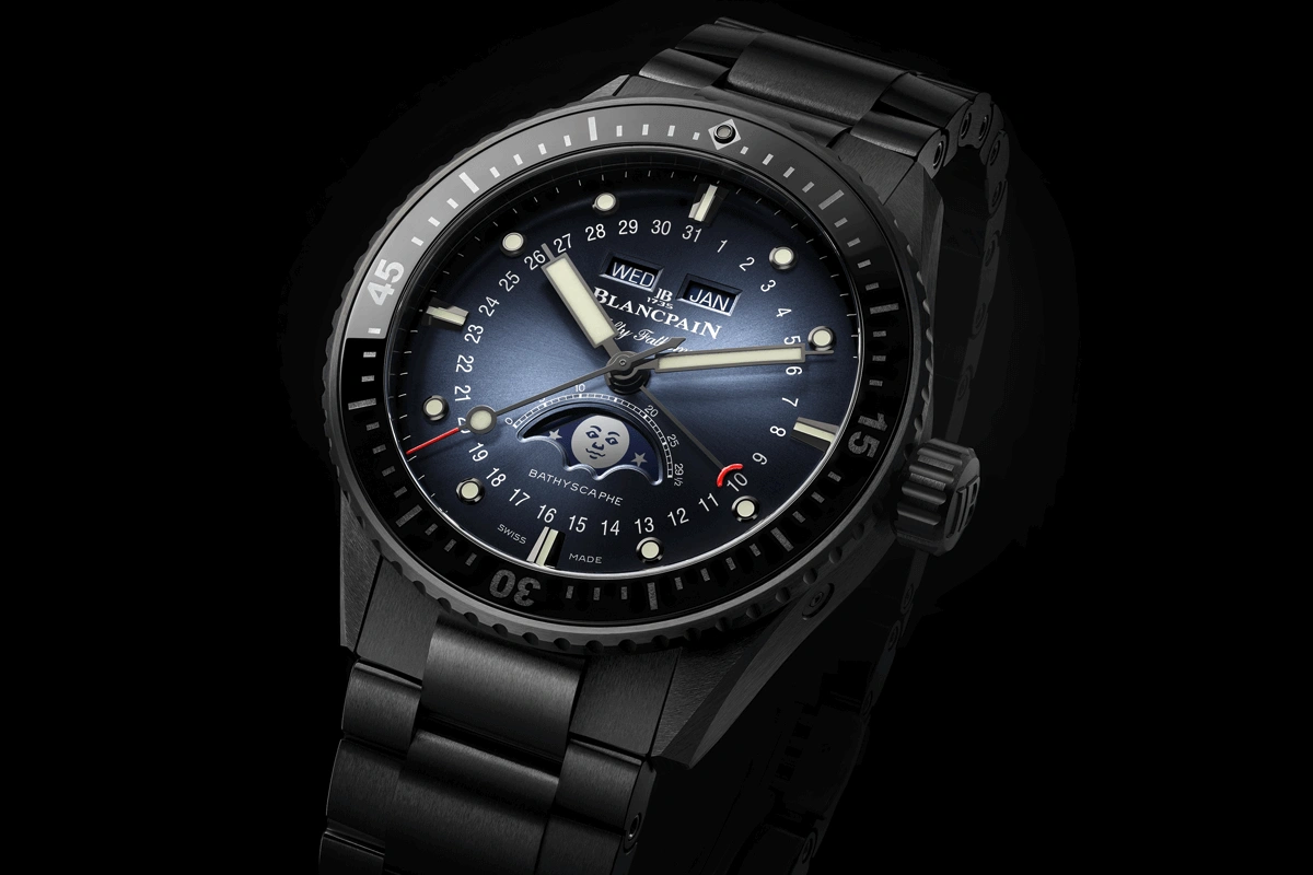 New Bathyscaphe Quantième Complet Phases de Lune: Eternal Movement Beyond Black - Cortina Watch Singapore