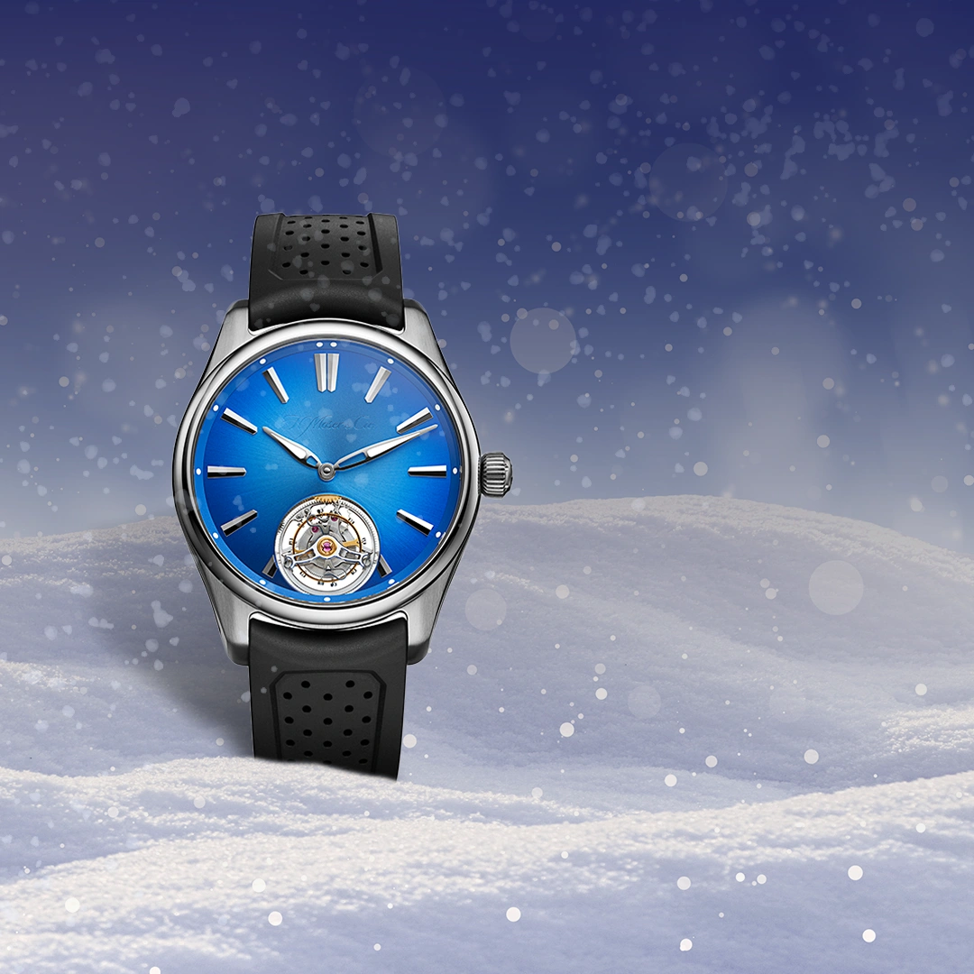 H. Moser & Cie. Pioneer Tourbillon Arctic Blue