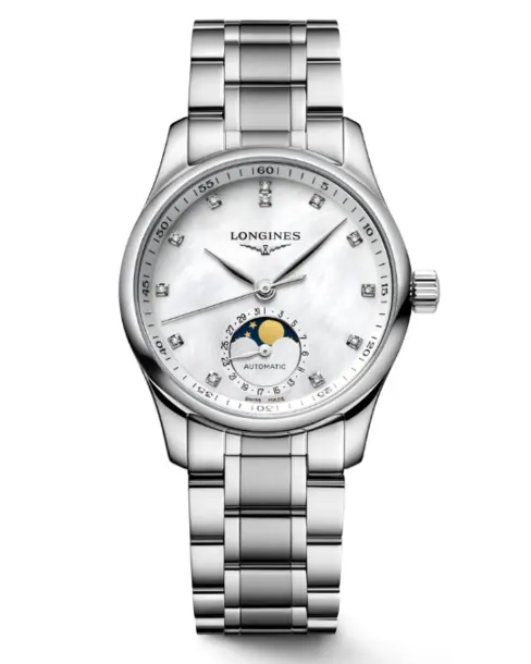 The Longines Master Collection Moonphase (White Mother-of-pearl) - Cortina Watch Singapore