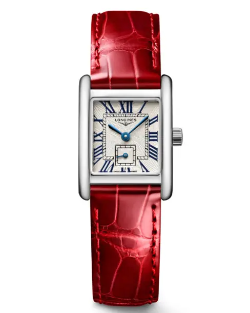 Longines Mini DolceVita (Red Alligator Strap) - Cortina Watch Singapore