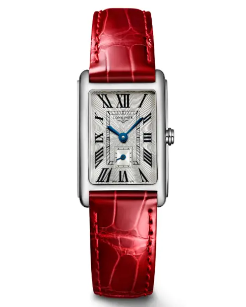 Longines DolceVita (Red Alligator Strap) - Cortina Watch Singapore