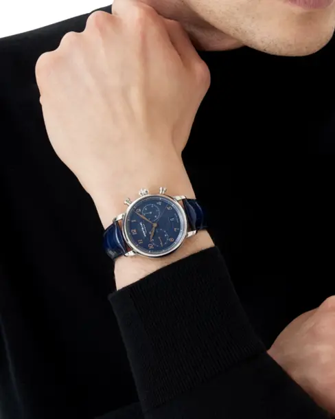 Montblanc Star Legacy Chronograph 42mm (Blue) - Cortina Watch Singapore