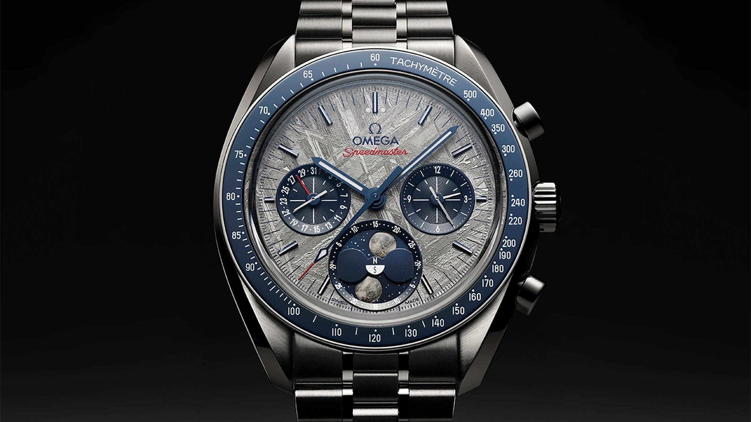 OMEGA Launches the Speedmaster Moonphase Meteorite - Cortina Watch Singapore