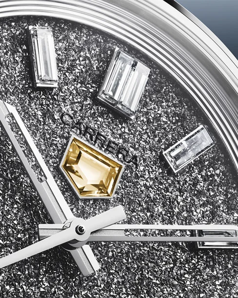 Carrera Date Plasma Diamant d’Avant-Garde with Yellow Diamonds - Cortina Watch Singapore