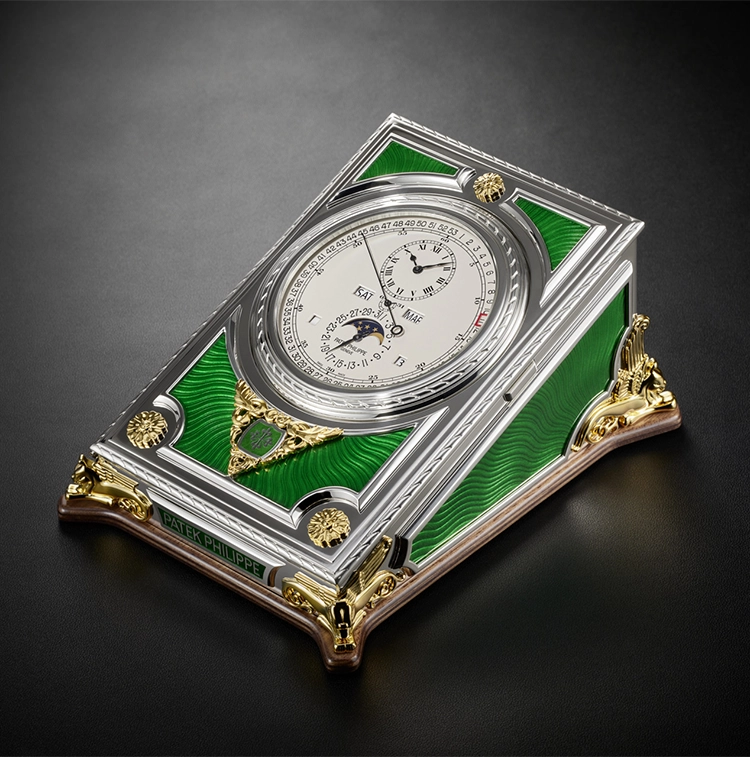 Complicated Desk Clock, Rare Handcrafts - Cortina Watch Singapore