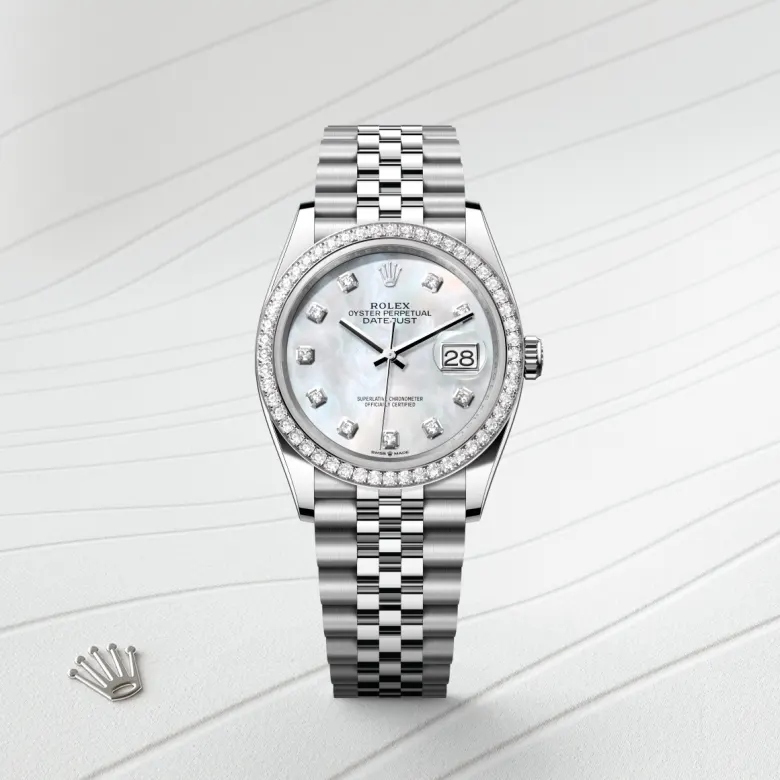 Rolex Datejust in White Rolesor - combination of Oystersteel and white gold, M126284RBR-0011 - Cortina Watch Singapore