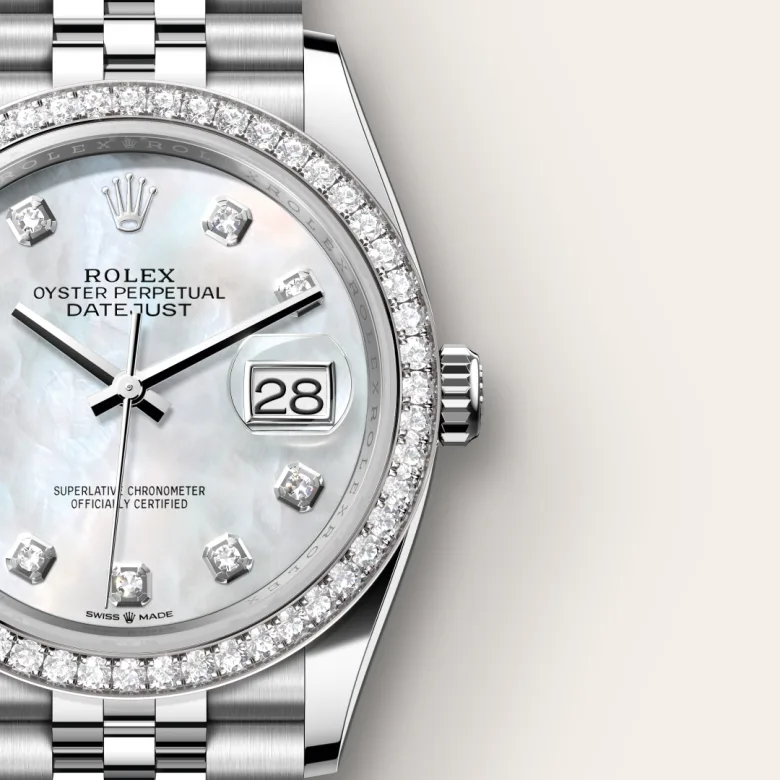 Rolex Datejust in White Rolesor - combination of Oystersteel and white gold, M126284RBR-0011 - Cortina Watch Singapore