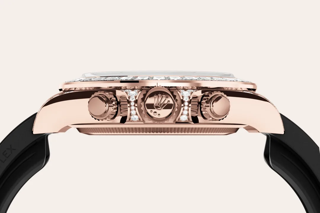 Rolex Cosmograph Daytona in 18 ct Everose gold with lugs set with diamonds, M126535TBR-0002 - Cortina Watch Singapore