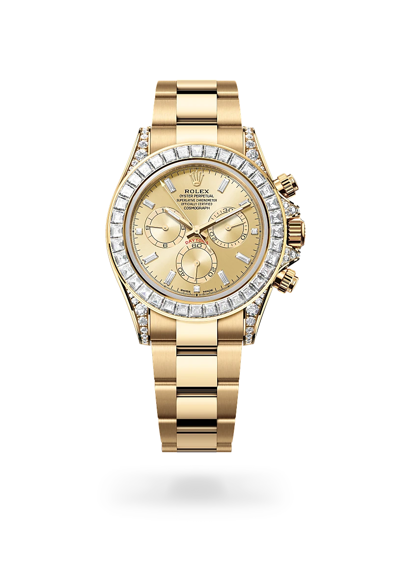 Rolex Cosmograph Daytona in 18 ct yellow gold with lugs set with diamonds, M126598TBR-0001 - Cortina Watch Singapore