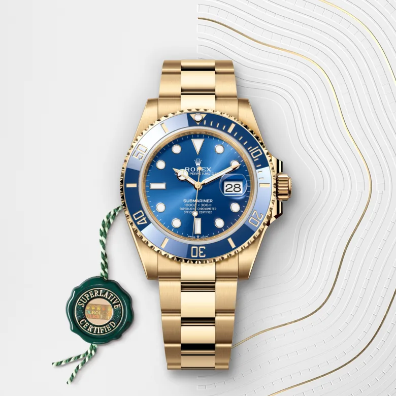 Rolex Submariner in 18 ct yellow gold, M126618LB-0002 - Cortina Watch Singapore