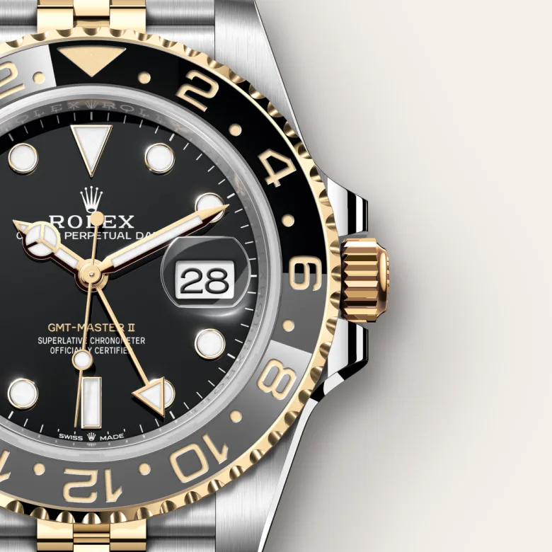 Rolex GMT-Master II in Yellow Rolesor - combination of Oystersteel and yellow gold, M126713GRNR-0001 - Cortina Watch Singapore