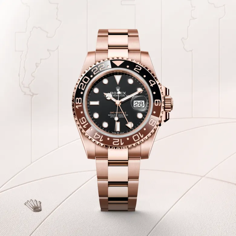 Rolex GMT-Master II in 18 ct Everose gold, M126715CHNR-0001 - Cortina Watch Singapore