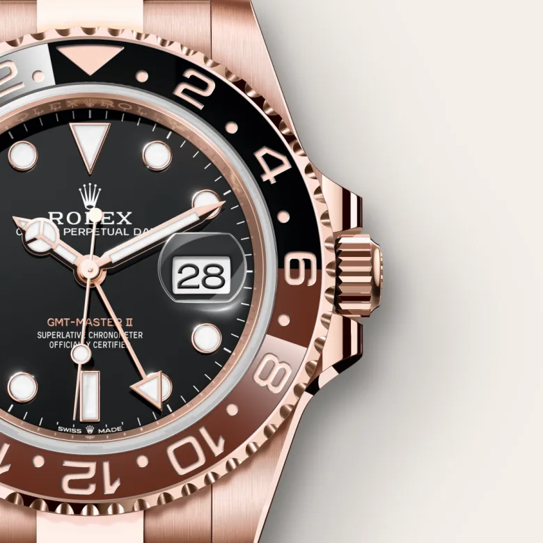 Rolex GMT-Master II in 18 ct Everose gold, M126715CHNR-0001 - Cortina Watch Singapore
