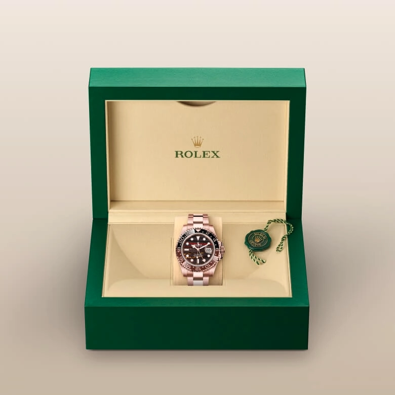 Rolex GMT-Master II in 18 ct Everose gold, M126715CHNR-0002 - Cortina Watch Singapore