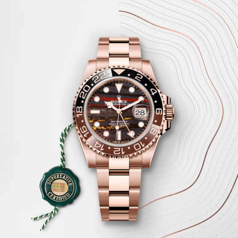Rolex GMT-Master II in 18 ct Everose gold, M126715CHNR-0002 - Cortina Watch Singapore