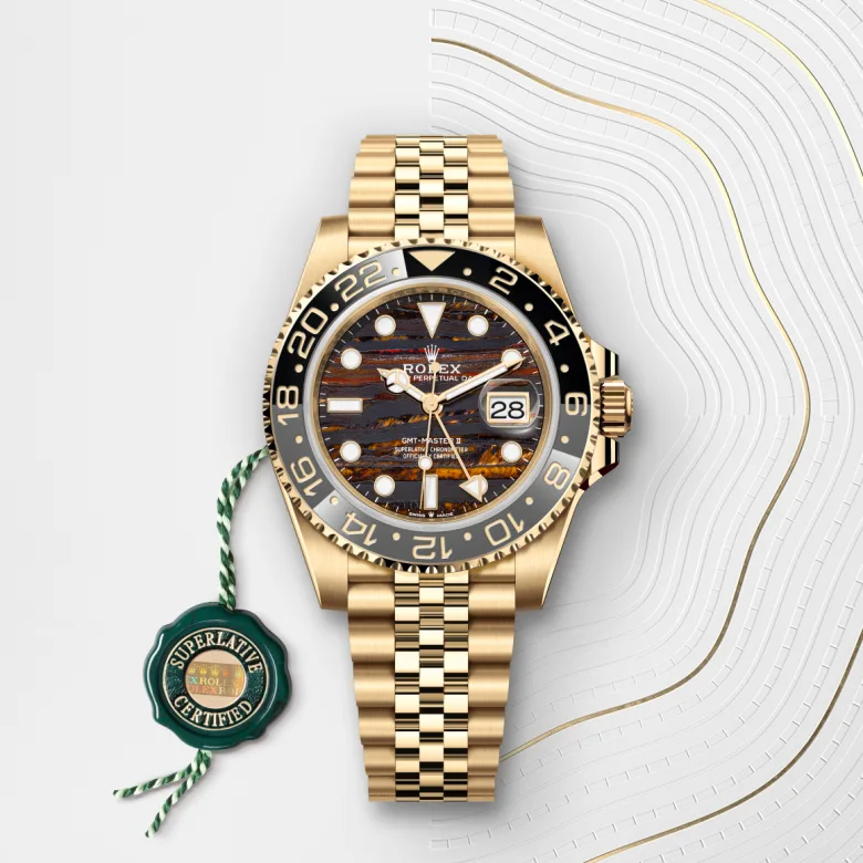 Rolex GMT-Master II in 18 ct yellow gold, M126718GRNR-0002 - Cortina Watch Singapore