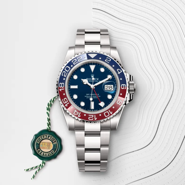 Rolex GMT-Master II in 18 ct white gold, M126719BLRO-0003 - Cortina Watch Singapore