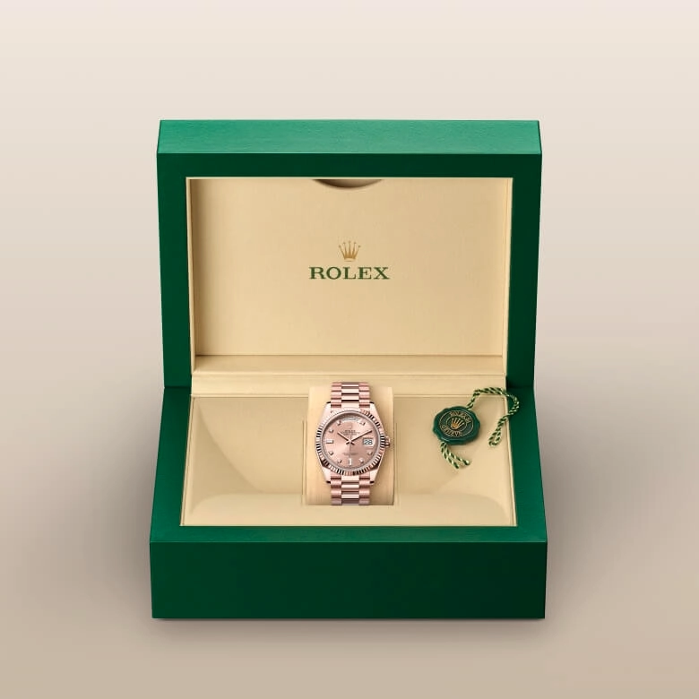Rolex Day-Date in 18 ct Everose gold, M128235-0009 - Cortina Watch Singapore