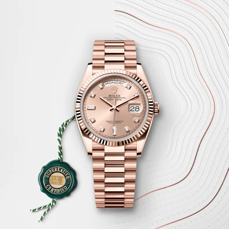 Rolex Day-Date in 18 ct Everose gold, M128235-0009 - Cortina Watch Singapore