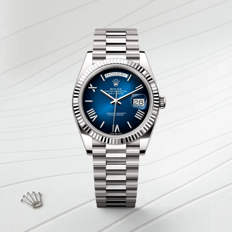 Rolex Day-Date in 18 ct white gold, M228239-0076 - Cortina Watch Singapore