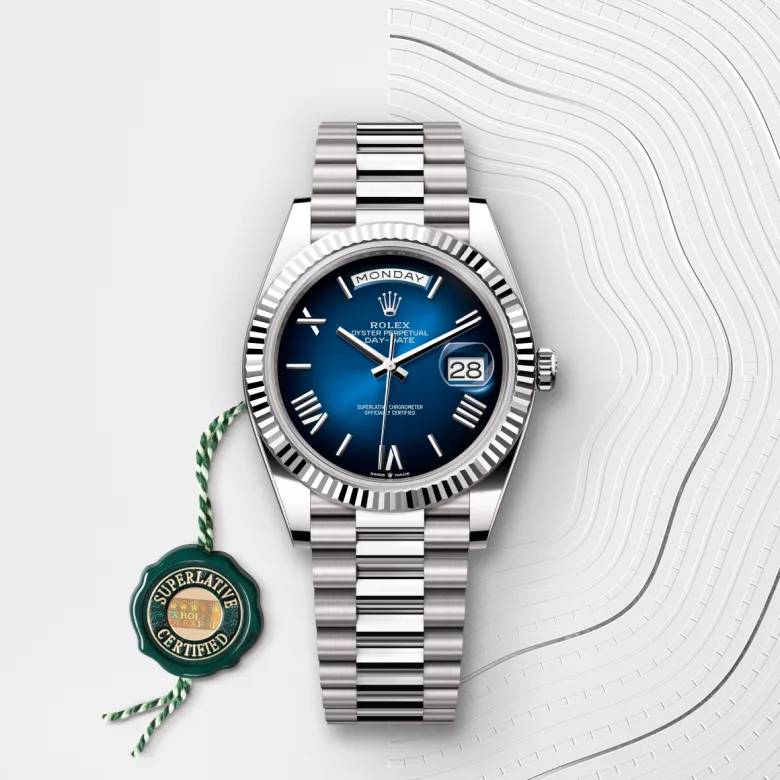 Rolex Day-Date in 18 ct white gold, M228239-0076 - Cortina Watch Singapore