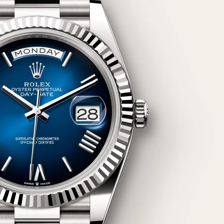 Rolex Day-Date in 18 ct white gold, M228239-0076 - Cortina Watch Singapore