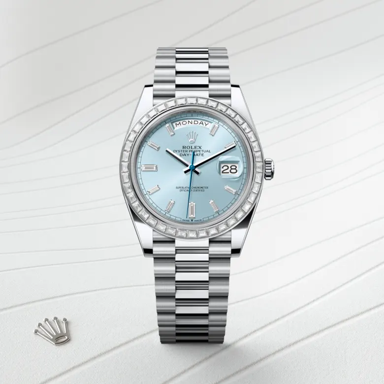 Rolex Day-Date in Platinum, M228396TBR-0002 - Cortina Watch Singapore