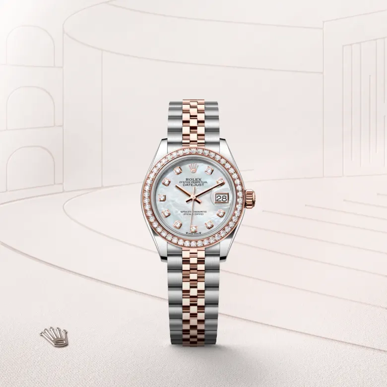 Rolex Lady-Datejust in Everose Rolesor - combination of Oystersteel and Everose gold, M279381RBR-0013 - Cortina Watch Singapore