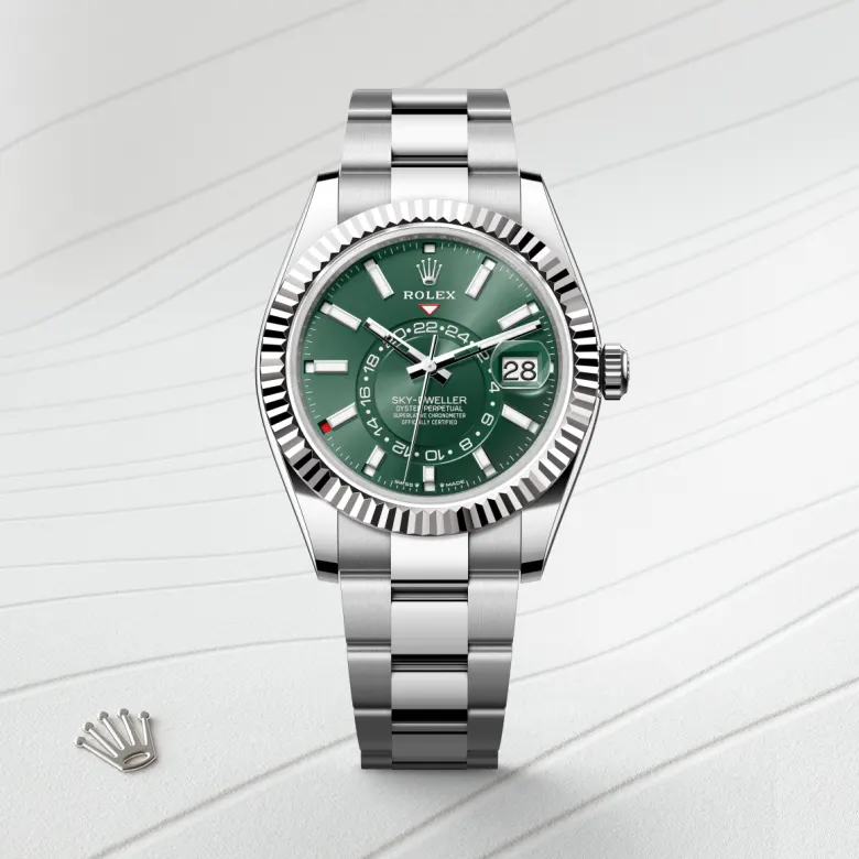 Rolex Sky-Dweller in White Rolesor - combination of Oystersteel and white gold, M336934-0001 - Cortina Watch Singapore