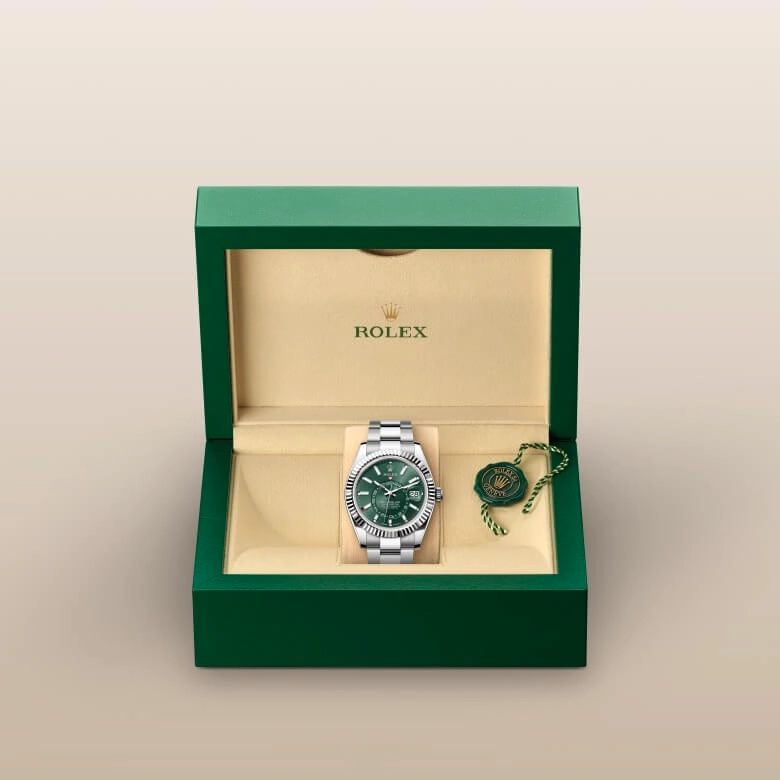 Rolex Sky-Dweller in White Rolesor - combination of Oystersteel and white gold, M336934-0001 - Cortina Watch Singapore