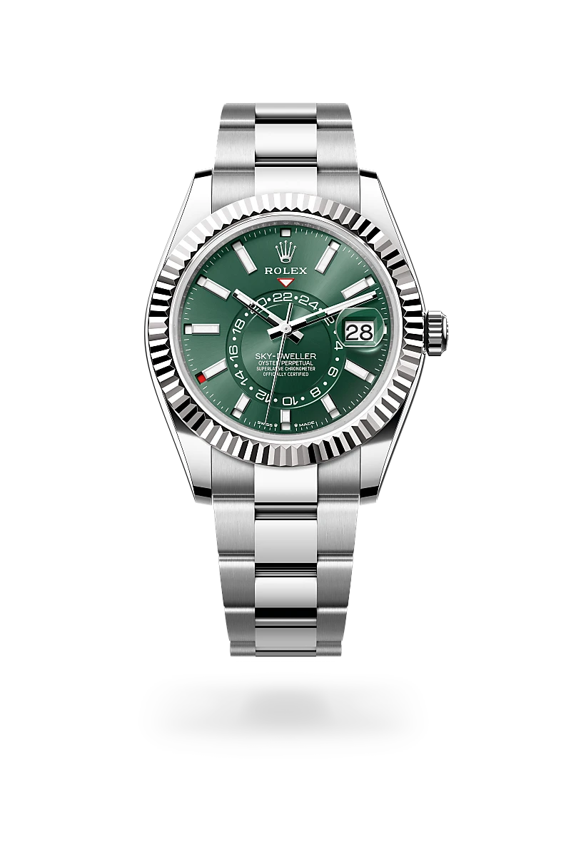 Rolex Sky-Dweller in White Rolesor - combination of Oystersteel and white gold, M336934-0001 - Cortina Watch Singapore