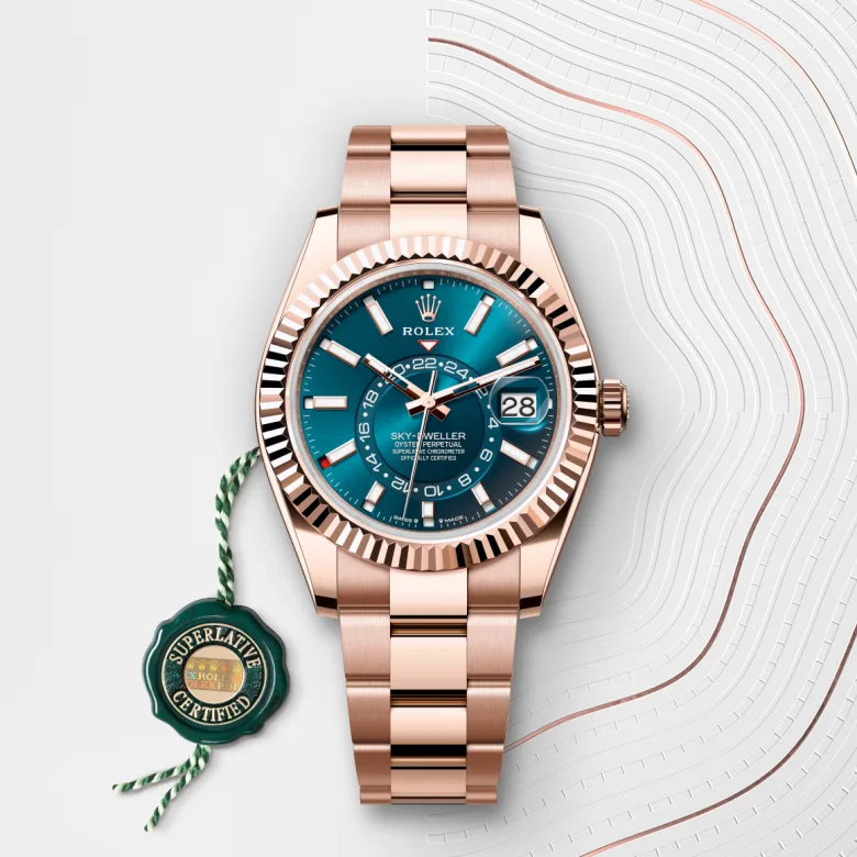 Rolex Sky-Dweller in 18 ct Everose gold, M336935-0001 - Cortina Watch Singapore