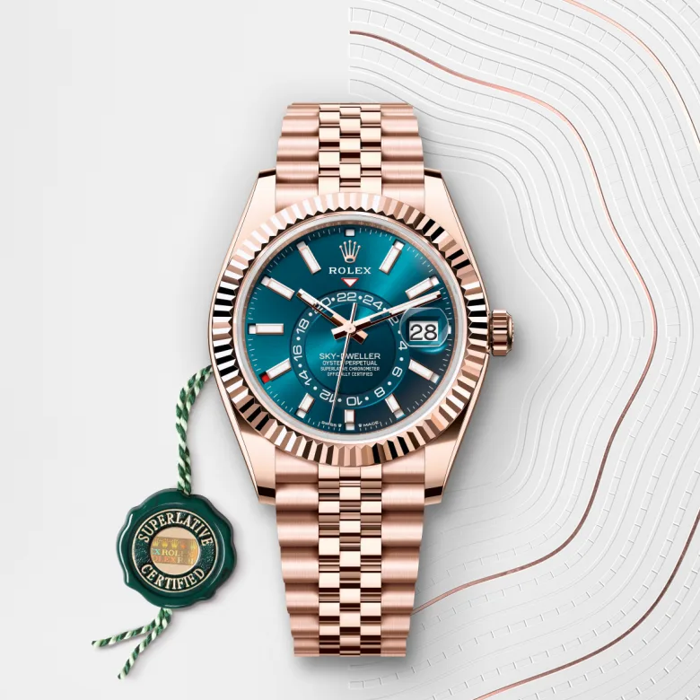 Rolex Sky-Dweller in 18 ct Everose gold, M336935-0005 - Cortina Watch Singapore