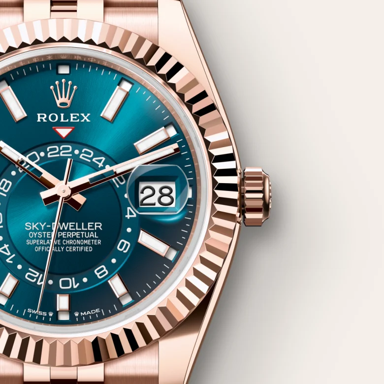 Rolex Sky-Dweller in 18 ct Everose gold, M336935-0005 - Cortina Watch Singapore