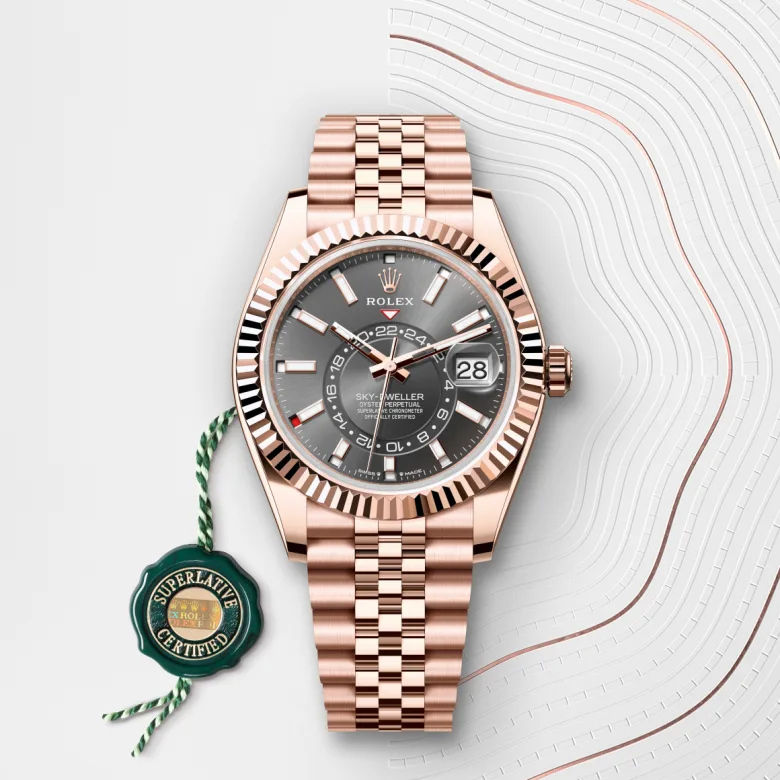 Rolex Sky-Dweller in 18 ct Everose gold, M336935-0008 - Cortina Watch Singapore