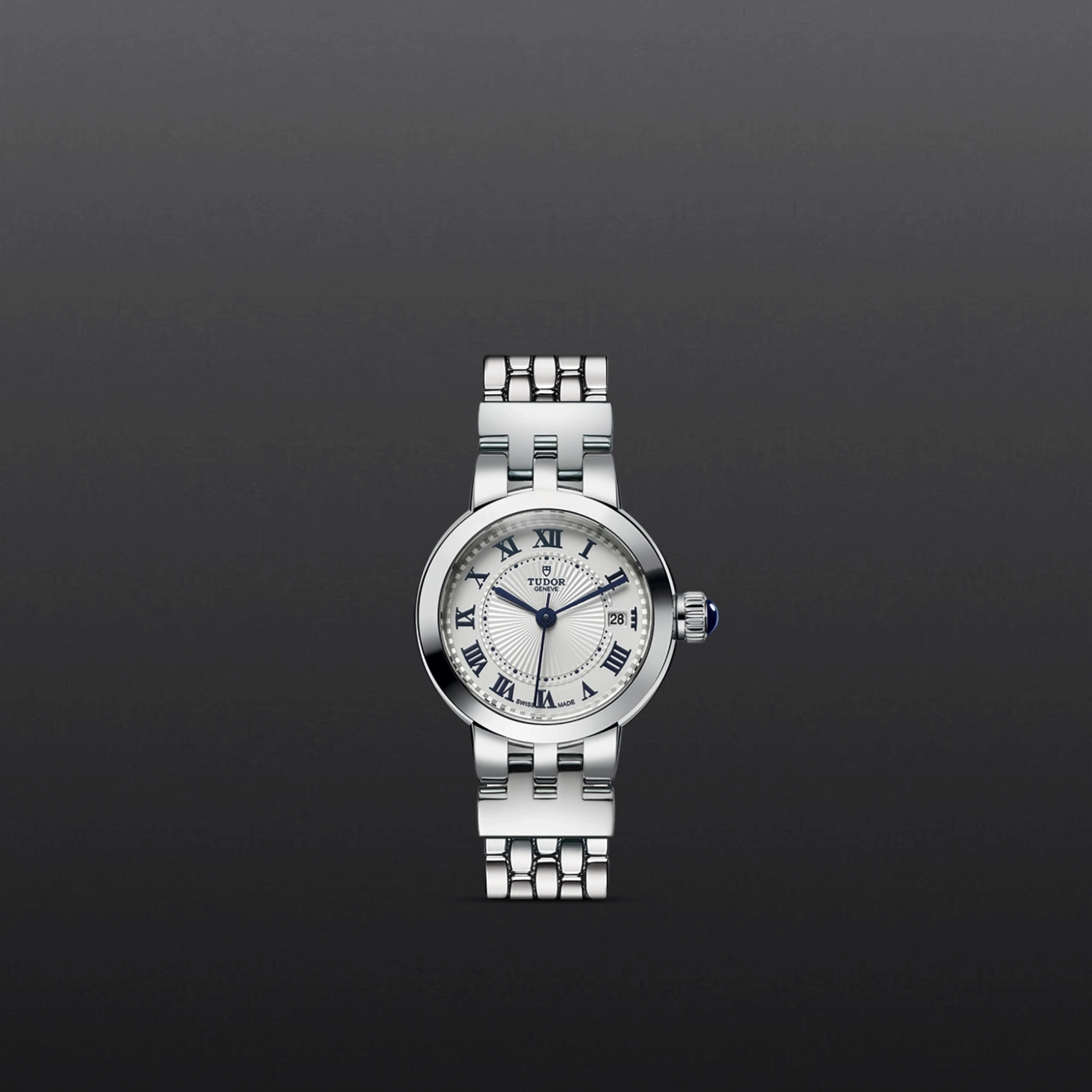 TUDOR玫瑰系列Clair de Rose磨光钢表壳，直径26毫米 - M35200-0001 at Cortina Watch Singapore